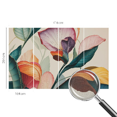 Fototapet för barn Färgglada blommor