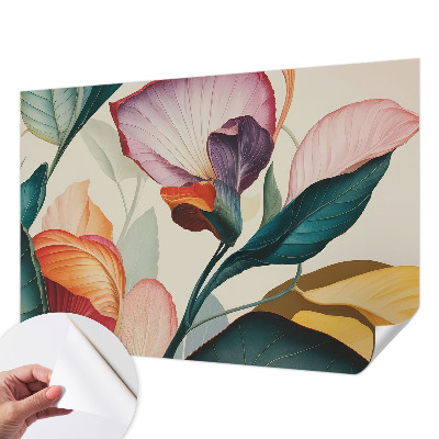 Fototapet för barn Färgglada blommor