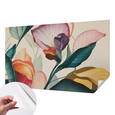 Fototapet för barn Färgglada blommor