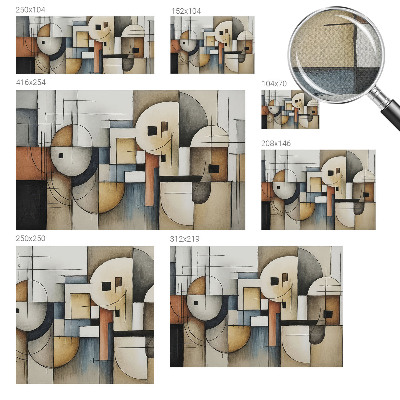 3D fototapet med ett geometriskt harmonimönster