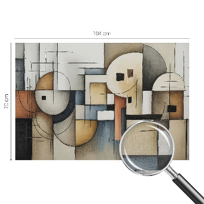 3D fototapet med ett geometriskt harmonimönster