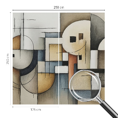 3D fototapet med ett geometriskt harmonimönster