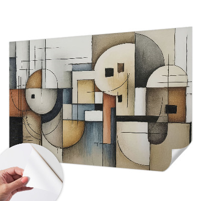 3D fototapet med ett geometriskt harmonimönster