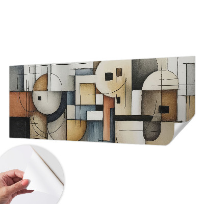 3D fototapet med ett geometriskt harmonimönster