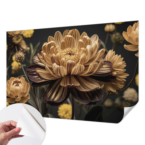 Fototapet barn i blommigt mönster för barnrum