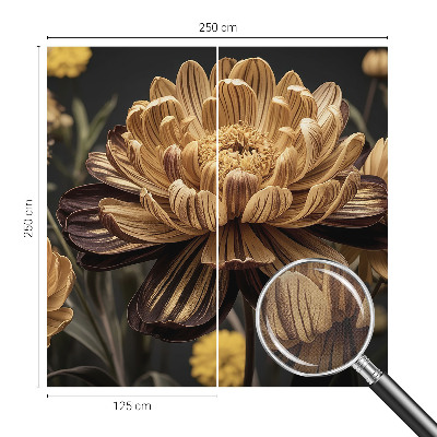 Fototapet barn i blommigt mönster för barnrum