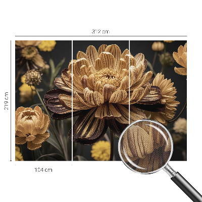 Fototapet barn i blommigt mönster för barnrum