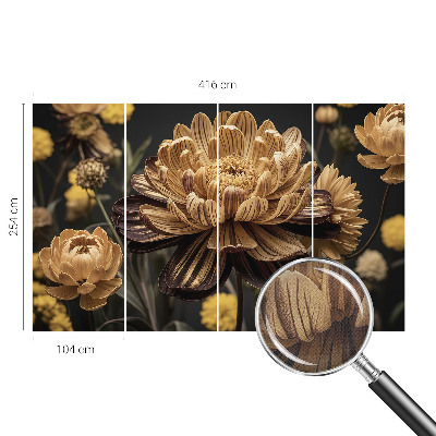 Fototapet barn i blommigt mönster för barnrum
