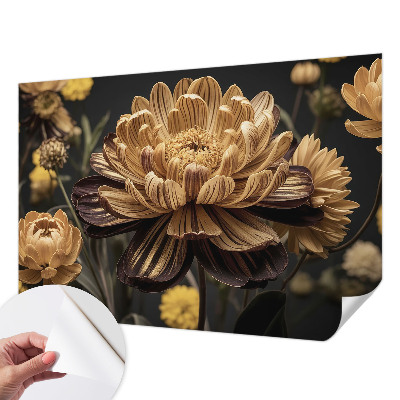 Fototapet barn i blommigt mönster för barnrum