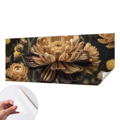 Fototapet barn i blommigt mönster för barnrum