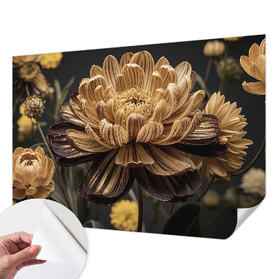 Fototapet barn i blommigt mönster för barnrum