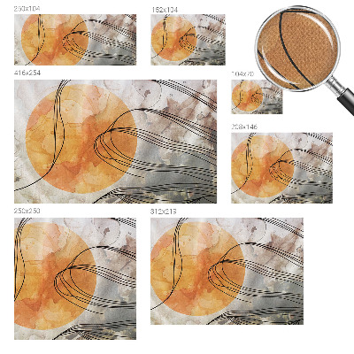 3D fototapet med en harmonisk abstrakt design