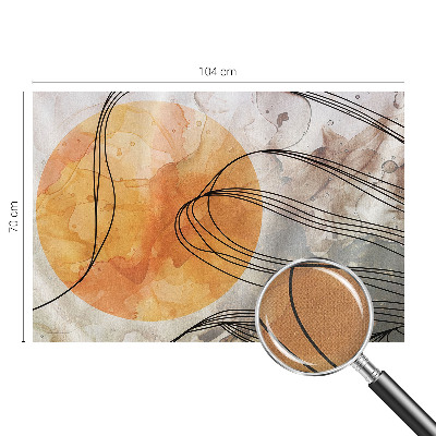 3D fototapet med en harmonisk abstrakt design