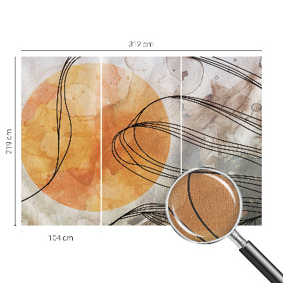 3D fototapet med en harmonisk abstrakt design
