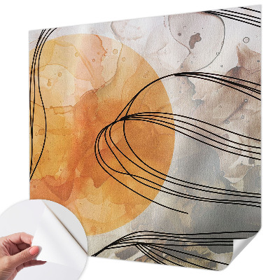 3D fototapet med en harmonisk abstrakt design