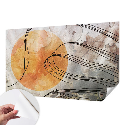 3D fototapet med en harmonisk abstrakt design