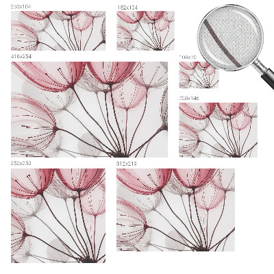 Peel and stick fototapet med blommiga silhuetter som motiv