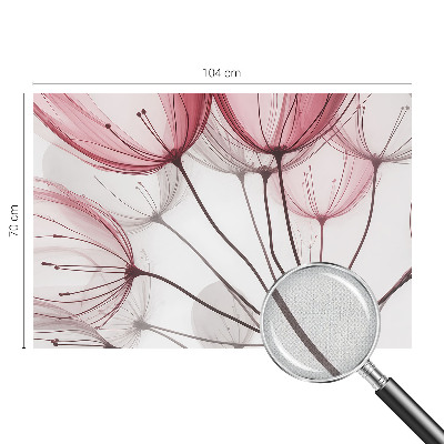 Peel and stick fototapet med blommiga silhuetter som motiv