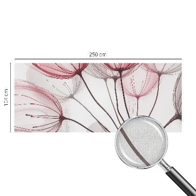 Peel and stick fototapet med blommiga silhuetter som motiv