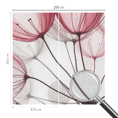 Peel and stick fototapet med blommiga silhuetter som motiv