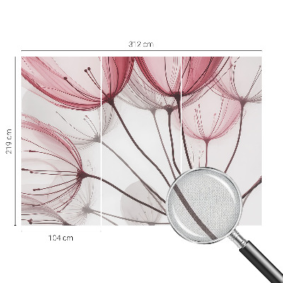 Peel and stick fototapet med blommiga silhuetter som motiv