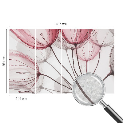 Peel and stick fototapet med blommiga silhuetter som motiv
