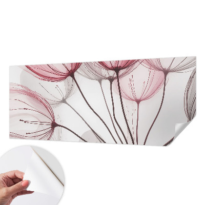 Peel and stick fototapet med blommiga silhuetter som motiv
