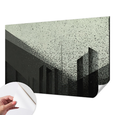 Självhäftande fotovägg Stadsgeometri