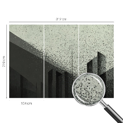 Självhäftande fotovägg Stadsgeometri