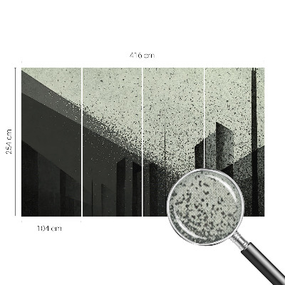 Självhäftande fotovägg Stadsgeometri