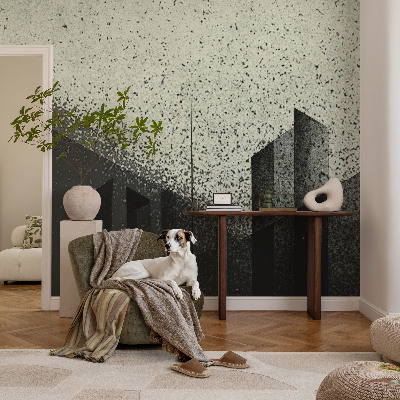 Självhäftande fotovägg Stadsgeometri