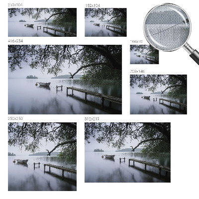 Fototapet barn med motiv av en lugn sjö