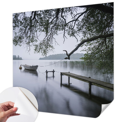 Fototapet barn med motiv av en lugn sjö