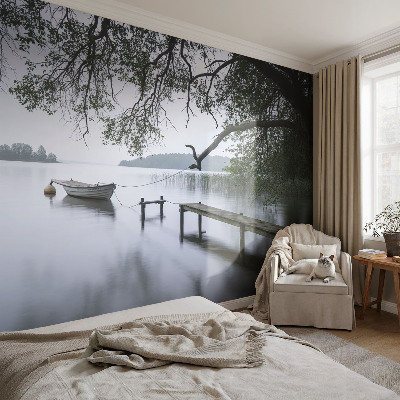Fototapet barn med motiv av en lugn sjö