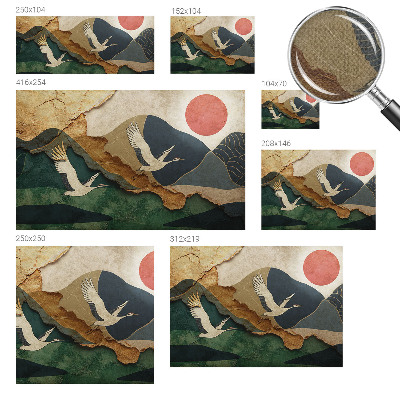 Fototapet barnrum Österns kranar