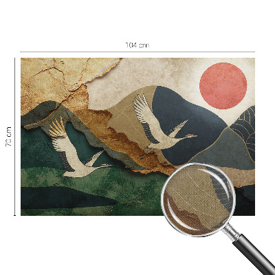 Fototapet barnrum Österns kranar