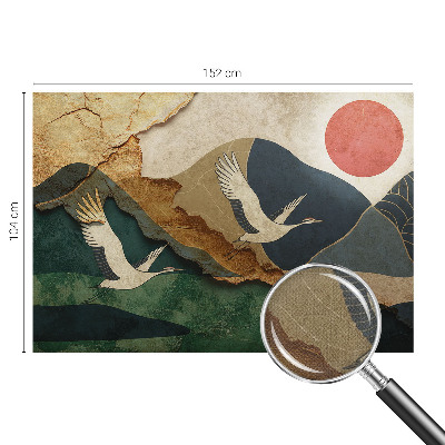 Fototapet barnrum Österns kranar