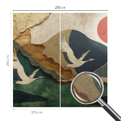 Fototapet barnrum Österns kranar