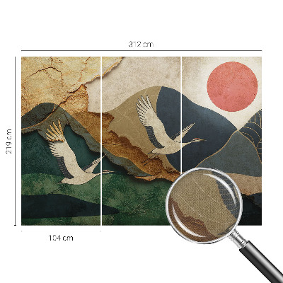 Fototapet barnrum Österns kranar