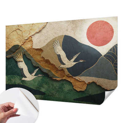 Fototapet barnrum Österns kranar