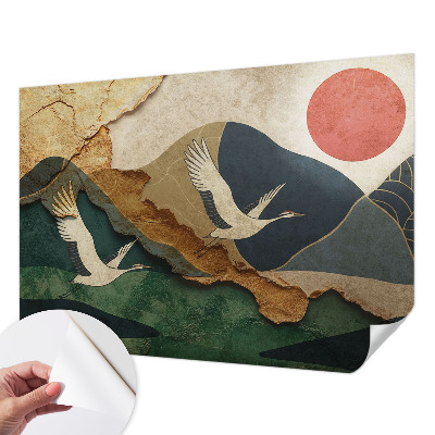 Fototapet barnrum Österns kranar