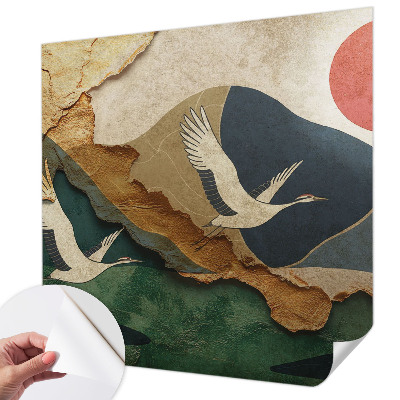 Fototapet barnrum Österns kranar