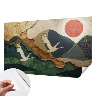 Fototapet barnrum Österns kranar