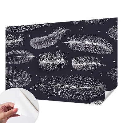 Självhäftande fotovägg Subtila fjädrar