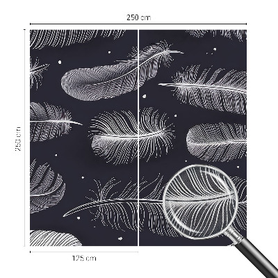 Självhäftande fotovägg Subtila fjädrar