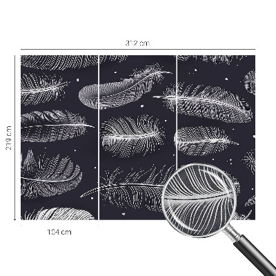 Självhäftande fotovägg Subtila fjädrar