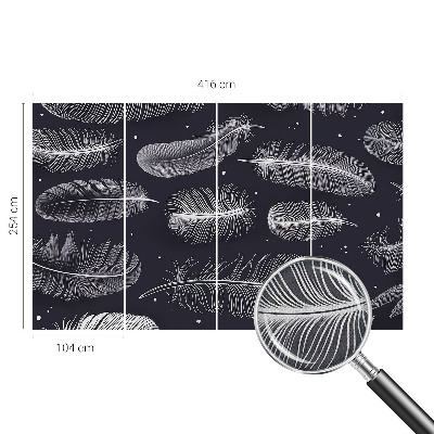 Självhäftande fotovägg Subtila fjädrar