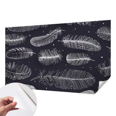 Självhäftande fotovägg Subtila fjädrar