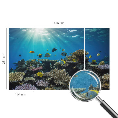 3D fototapet Undervattensvärlden