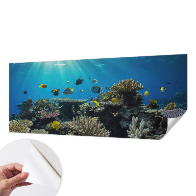 3D fototapet med motiv av undervattensvärlden